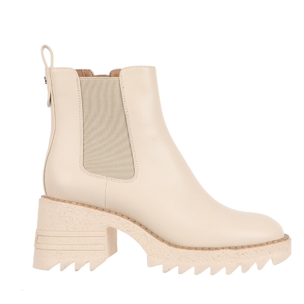 Sam & Libby Chelsea Boots | Heeled Vanilla Bean Chunky Tread | Size 7.5 - Picture 12 of 13